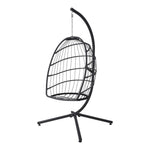 Egg-shaped Hanging Chair With Soft Cushion & Headrest