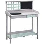 Garden Potting Table, Sink And Blackboard