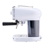 15-bar Retro Espresso Coffee Machine With Steam Wand | White & Silver