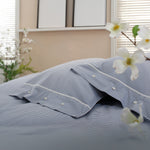 Southport Blue 100% Cotton Cuffed Finish Duvet Cover Set | Super King | Blue
