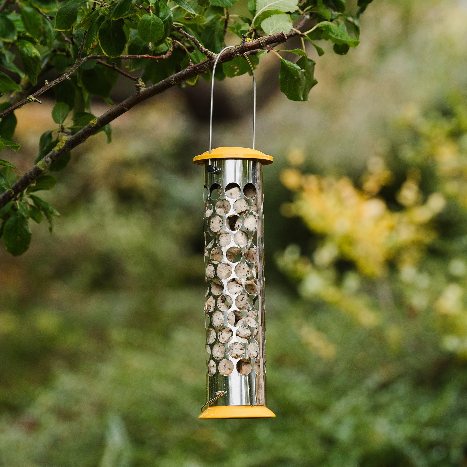 Extra Goodness Nugget Feeder Stainless Steel Squirrel-resistant | Yellow