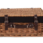 Wicker Double Steamed 40cm Picnic Basket | Black