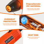 Hot Air Gun Portable Mini Heat Gun For Diy Crafts Shrink Wrapping | Orange