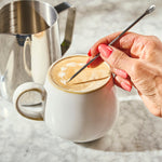 Stainless Steel Milk Steaming Jug With Latte Art Pen | 350ml | Silver