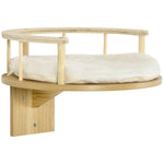 Cat Shelf Wall Mounted Cat Tree With Cushion, Guardrails 34 X 34 X 10.5cm