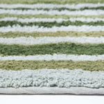 Stripe Cotton Bath Mat | 50 x 80cm | Green