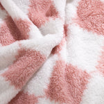 Pink And White Checkered Super Soft Cozy Throw Blanket – Plush Lightweight Throw With Multiple Size Options | Medium