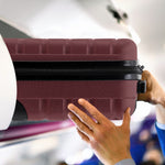 40x20x25cm Hard Case Cabin Suitcase Ryanair Free Approved Carry On | Cabin | Burgundy