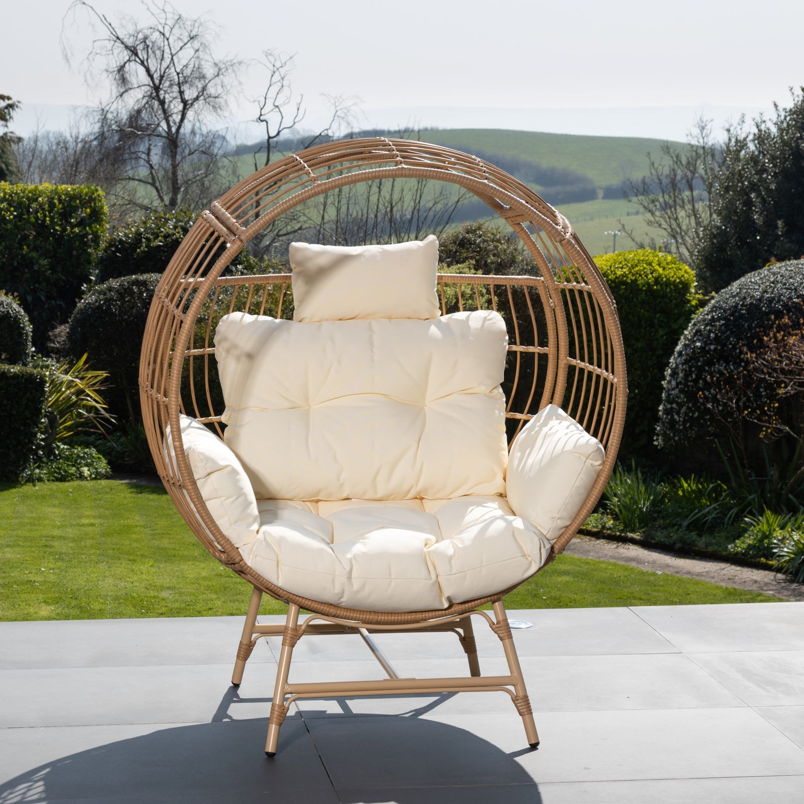 Harmony Round Standing Egg Chair | 1 | Cream