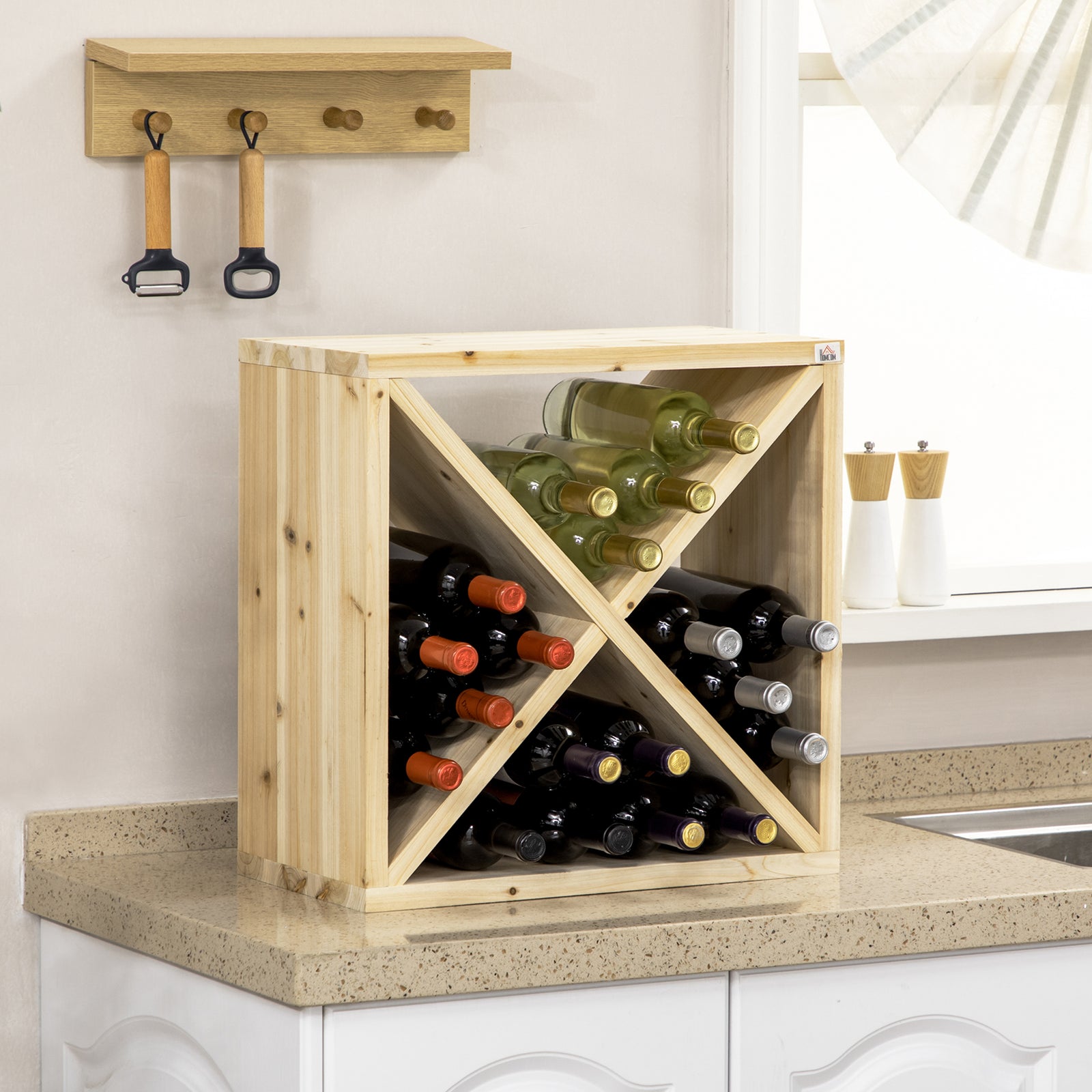 Tabletop Wine Rack, 24 Bottles
