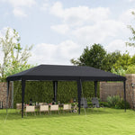 3 X 6 M Pop Up Gazebo Patio Party Event Heavy Duty Canopy | Black