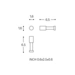 Towel Hook, Robe Hook, Coat Hook Wall-mounted Matt Black Logic Collection