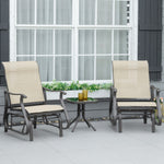 3pcs Outdoor Gliding Chairs With Table