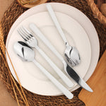 Cutlery Sets Stainless Steel White Abs Handle 32 Piece Set | One Size | White