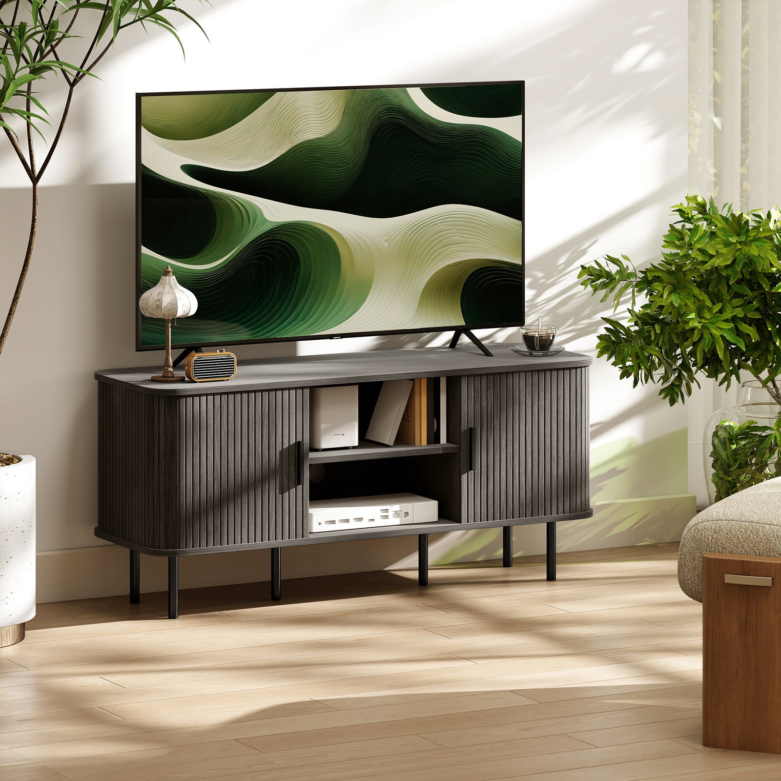 Tv Unit For Living Room, Tv Stand | Grey