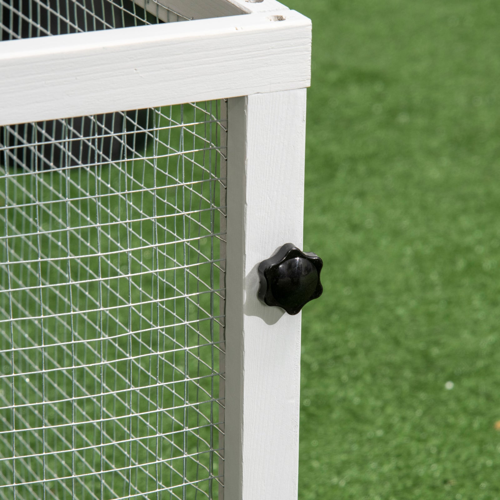 5ft Rabbit Hutch With Run Wooden Large Guinea Pig Cage For Indoor, Grey