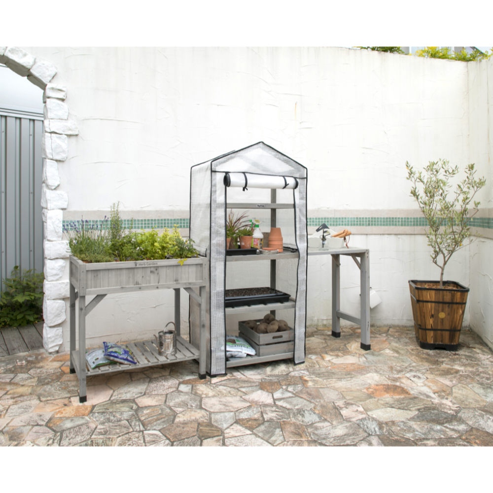 Nursery Greenhouse 4 Tier | Grey