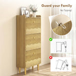 Narrow Shoe Cabinet, Shoe Storage Cabinet With Flip Drawers, Oak | L | Oak