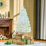 Pre-lit Artificial Christmas Tree Fibre Optic Xmas Decoration | 5ft | White