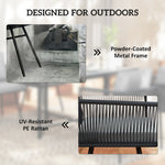 5 Piece Garden Furniture Set, Garden Dining Set With 4 Chairs | Light Grey
