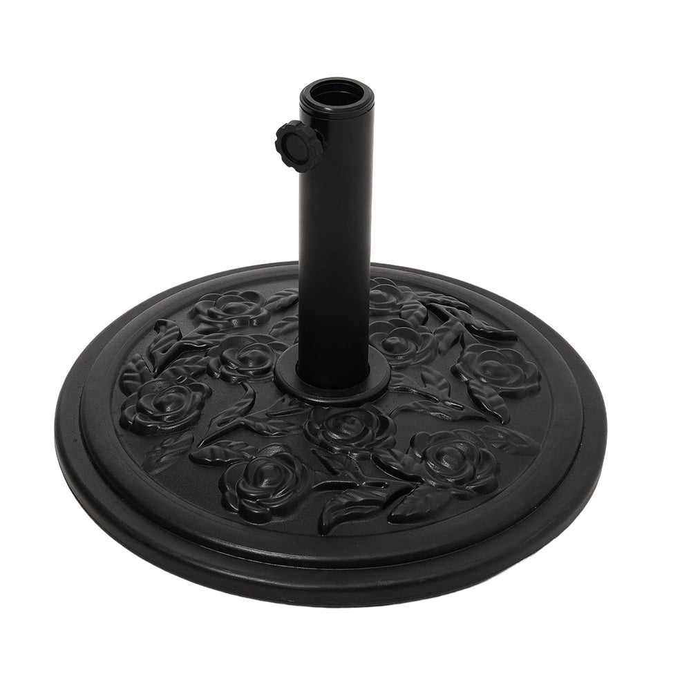 Outdoor 25kg Heavy-Duty Resin Umbrella Base – Rose & Botanical Pattern