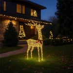 Xmas Haus 107cm Gold Rattan Led Christmas Holiday Festive Deer