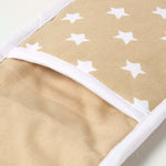 Beige Stars Cotton Double Oven Glove