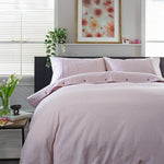 Gingham Cotton Duvet Cover Set – Soft, Breathable Fabric With Double-piped Edging | King | Rose