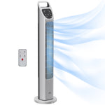 Oscillating Tower Fan Floor Fan With 4h Timer Home Office | One Size | Silver
