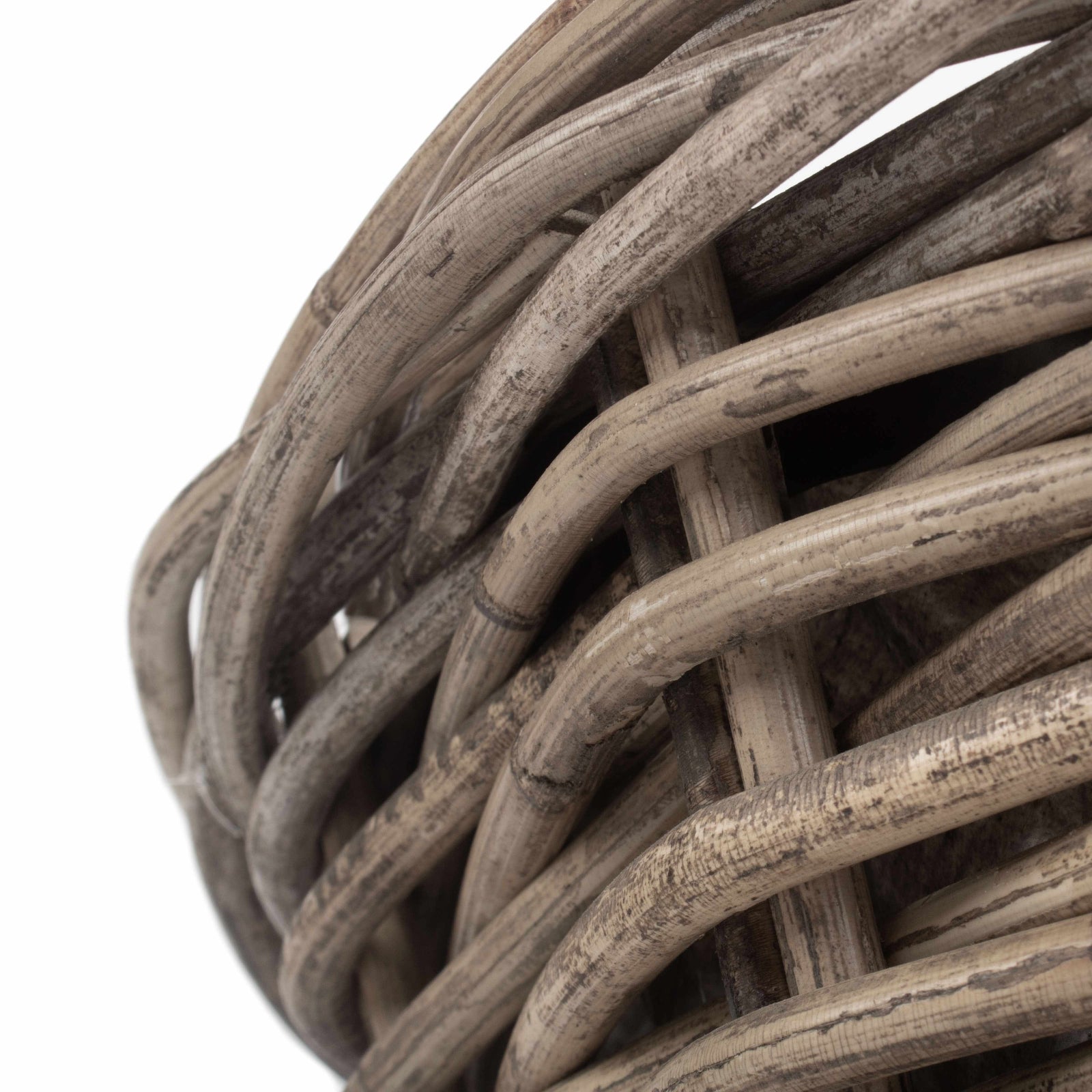 Tapered Rattan Round Planter With Plastic Lining | Small | Brown