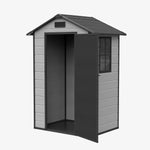 Breeins 5x3ft Plastic Garden Storage Shed With Lockable Door