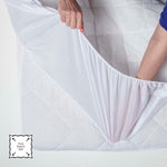Quilted Mattress Protector | Small Double | White