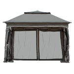 Garden Folding Tent Heavy Duty Pop Up Gazebo For Party | Dark Gray