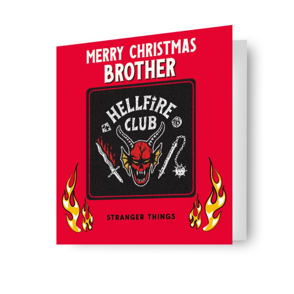 Stranger Things Brother Christmas Card With Detachable Coaster Official Product
