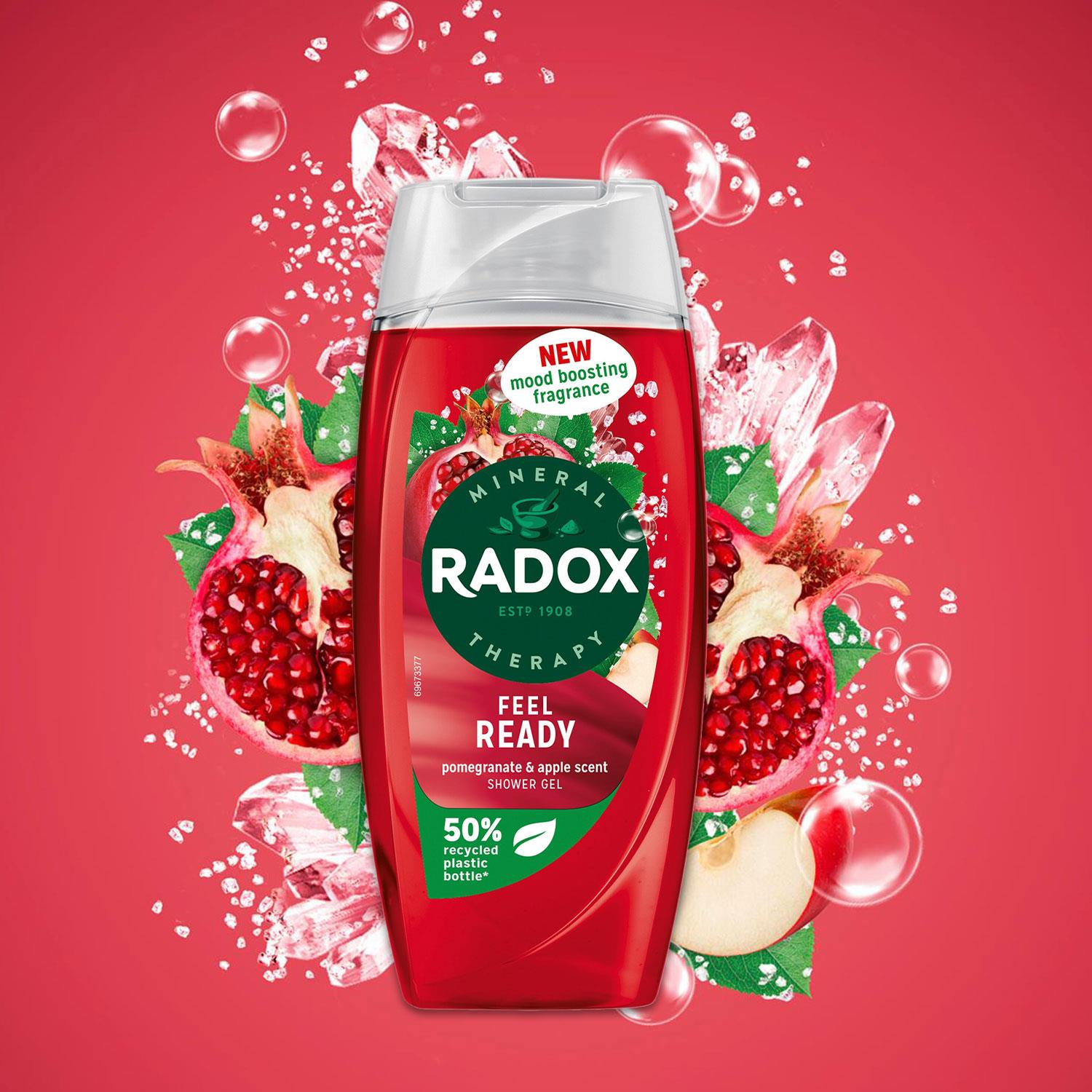 Mineral Therapy Shower Gel Feel Ready W/ Pomegranate&apple Scent, 225ml, 3pk | 3 | Red