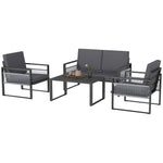 Aluminium Garden Set Cushions, Slatted Table
