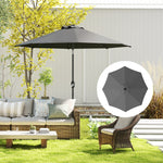 Upf 50+ Replacement Parasol Canopy Parasol Cover Replacement | Gray