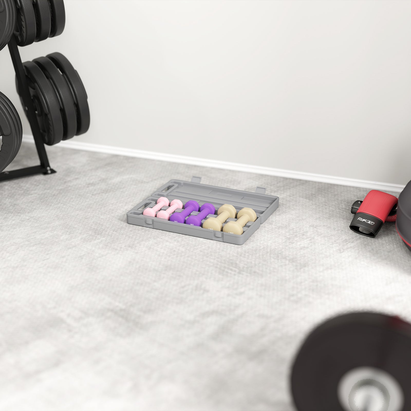 6kg Dumbbell Set, Weights Fitness Dumbbells | Multi Colour