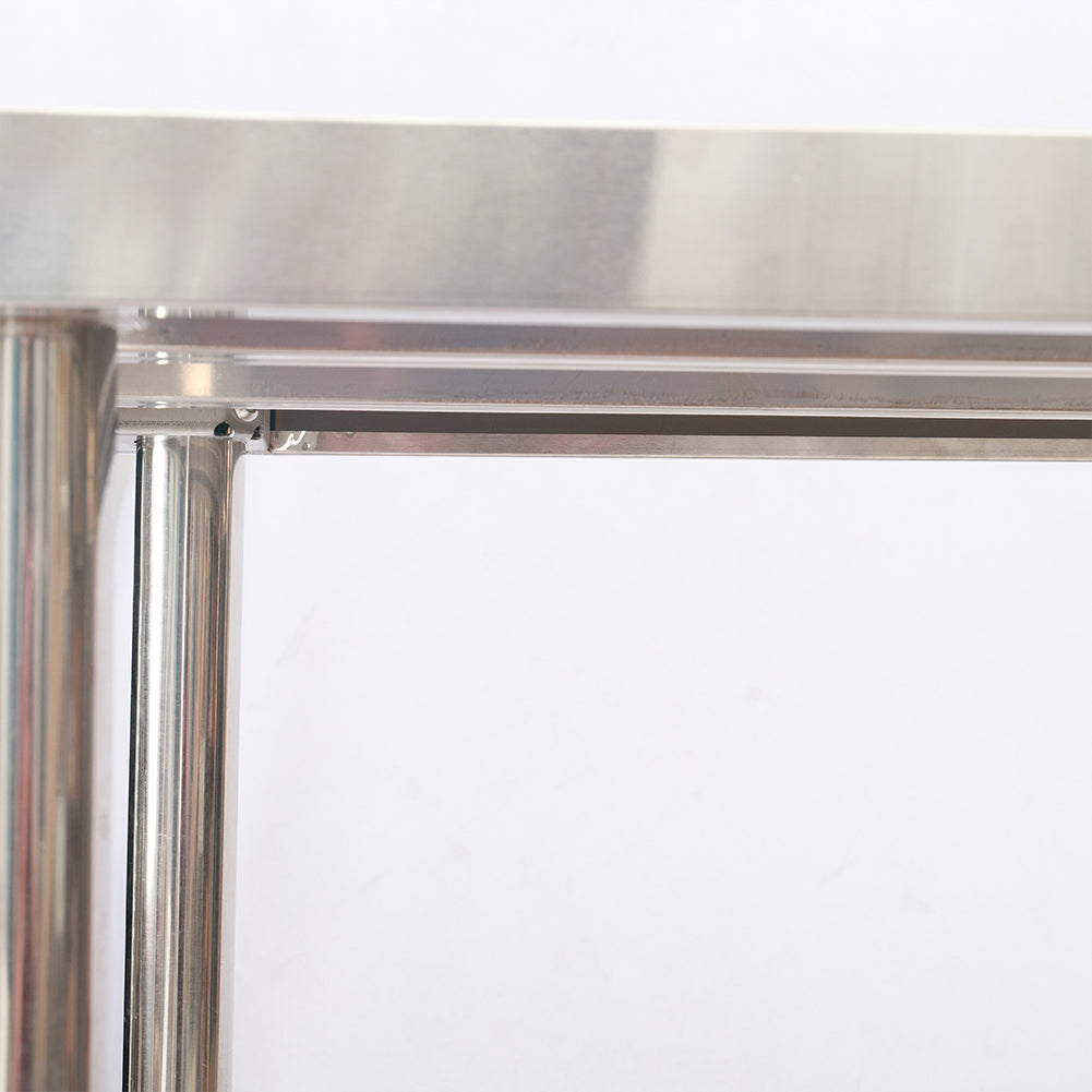 150×60cm Stainless Steel Work Table 2-tier Commercial Kitchen Prep Station, 80cm Height