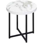Round End Table, Metal Legs, Bedside/sofa Side