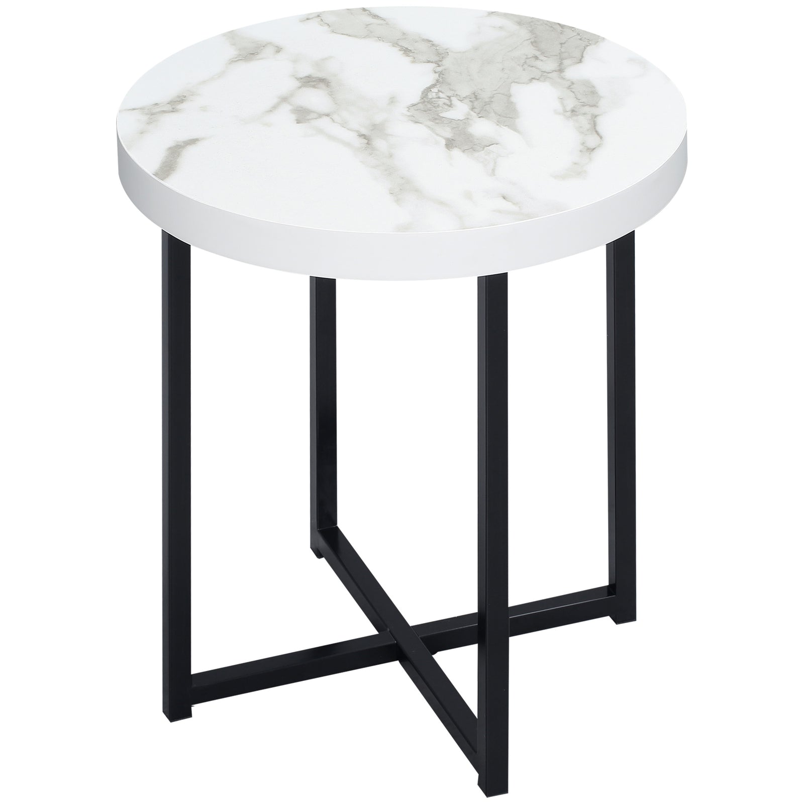 Round End Table, Metal Legs, Bedside/sofa Side