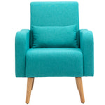 Nordic Leisure Lounge Sofa Accent Chair With Pillow | One Size | Green