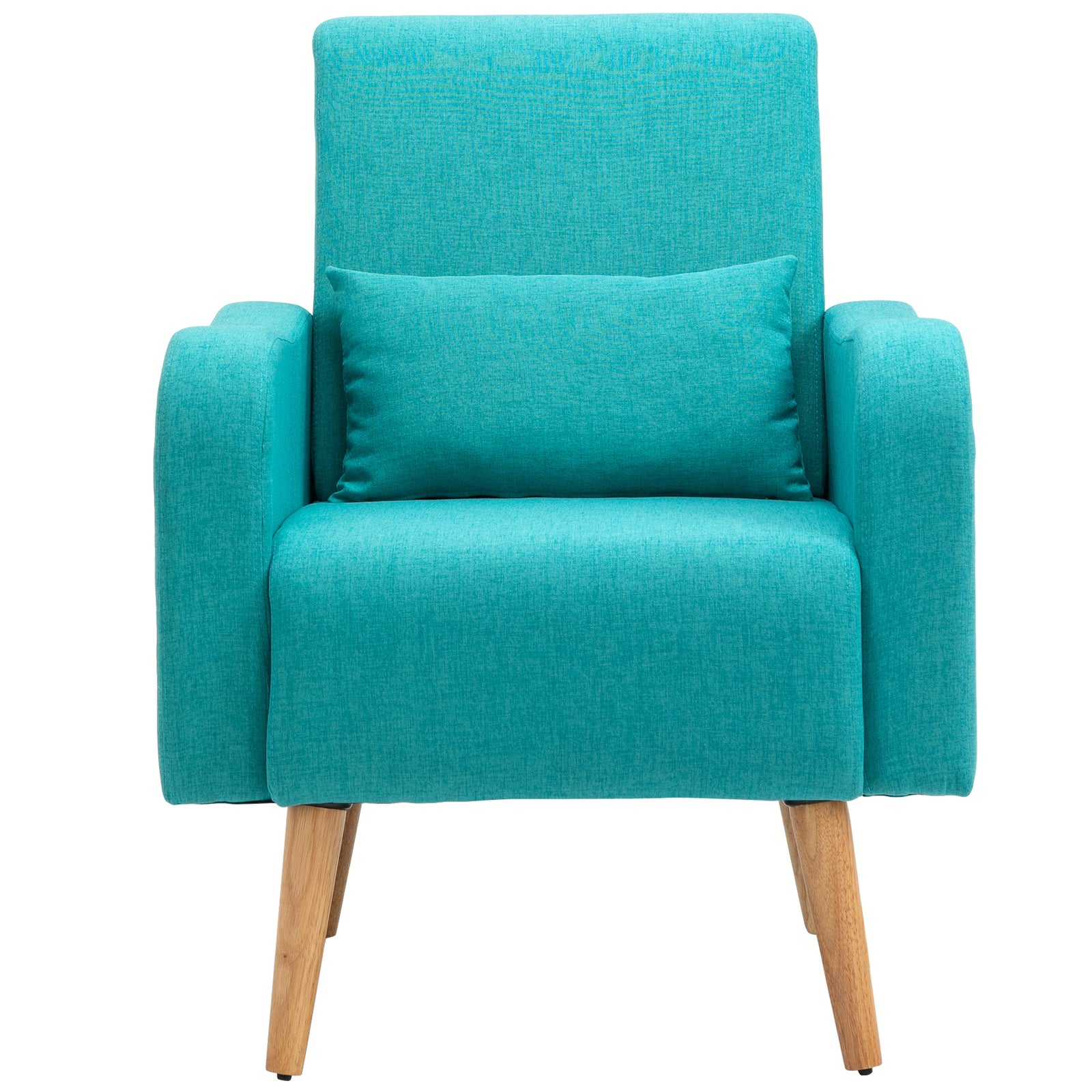 Nordic Leisure Lounge Sofa Accent Chair With Pillow | One Size | Green