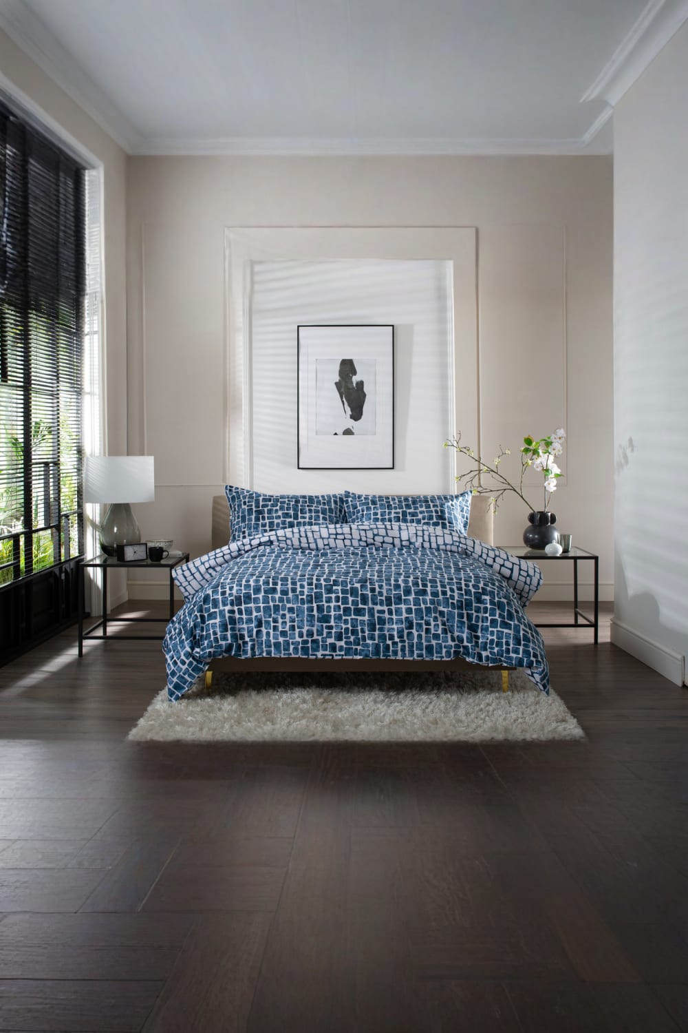 Tulle Extrasoft 100% Cotton Duvet Cover Set – Soft & Breathable Bedding | Single | Navy Blue