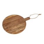 HOMESCAPES Round Mango Wood Chopping And Serving Board, 40 Cm