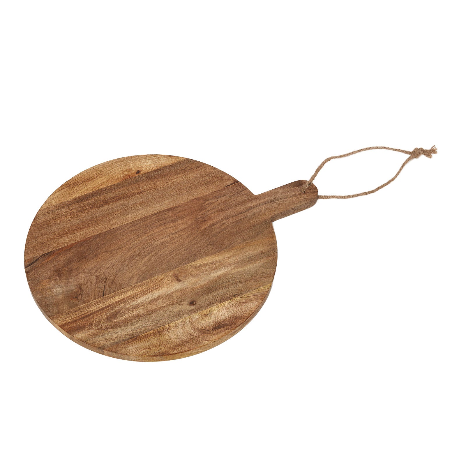 HOMESCAPES Round Mango Wood Chopping And Serving Board, 40 Cm