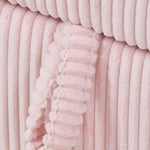 Corduroy Upholstered Storage Bench With Armrests | Pink