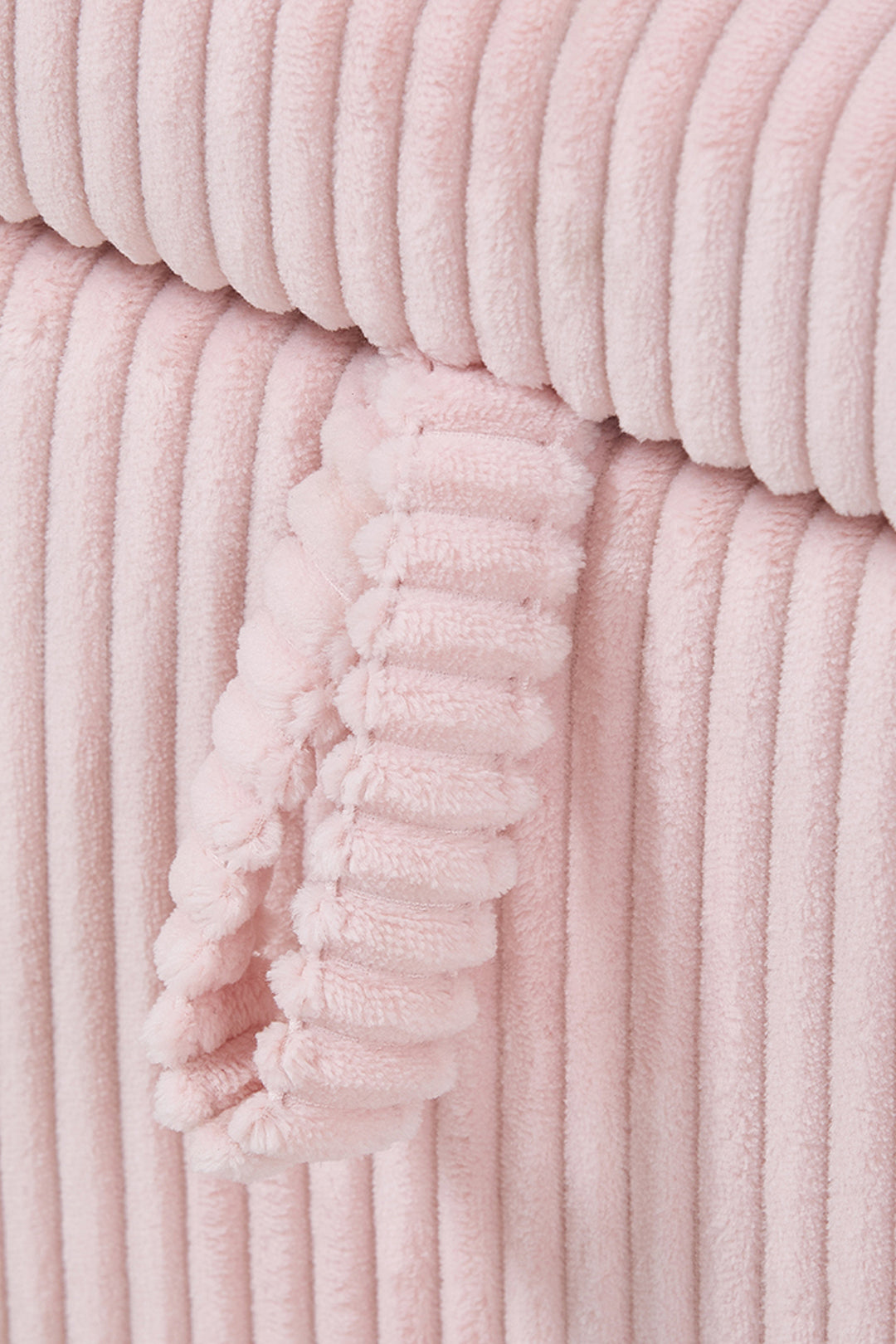 Corduroy Upholstered Storage Bench With Armrests | Pink