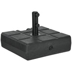40kg Square Parasol Base W/ Wood Effect, Black