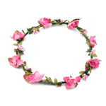 Flower Head Crown Red Elegant Floral Wedding Festival Hair Accessory Bag | Red